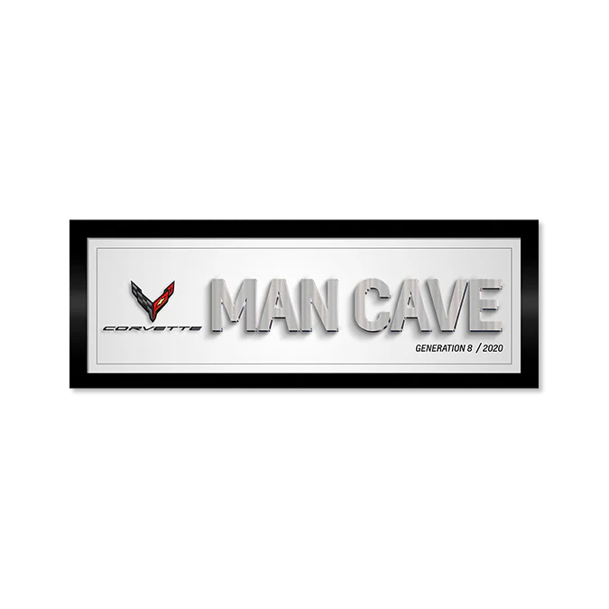 Corvette Generation 8 Man Cave Framed Art