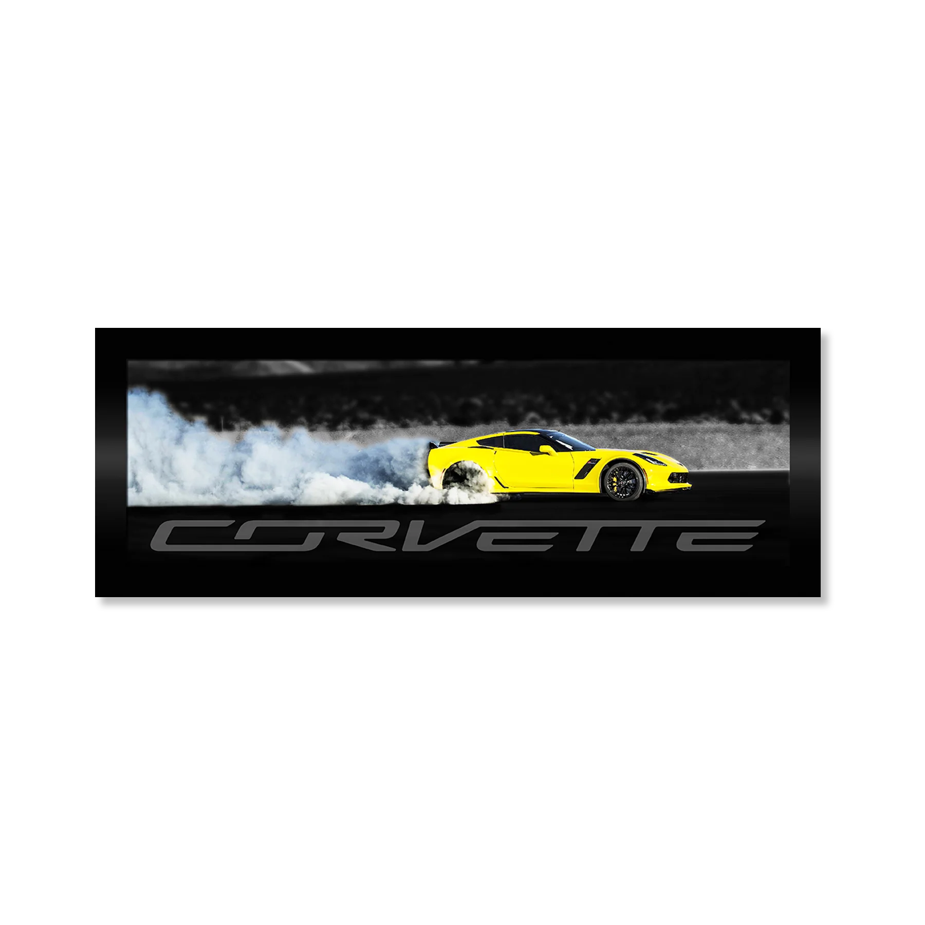 Corvette C6 Z06 Burn Out Framed Canvas