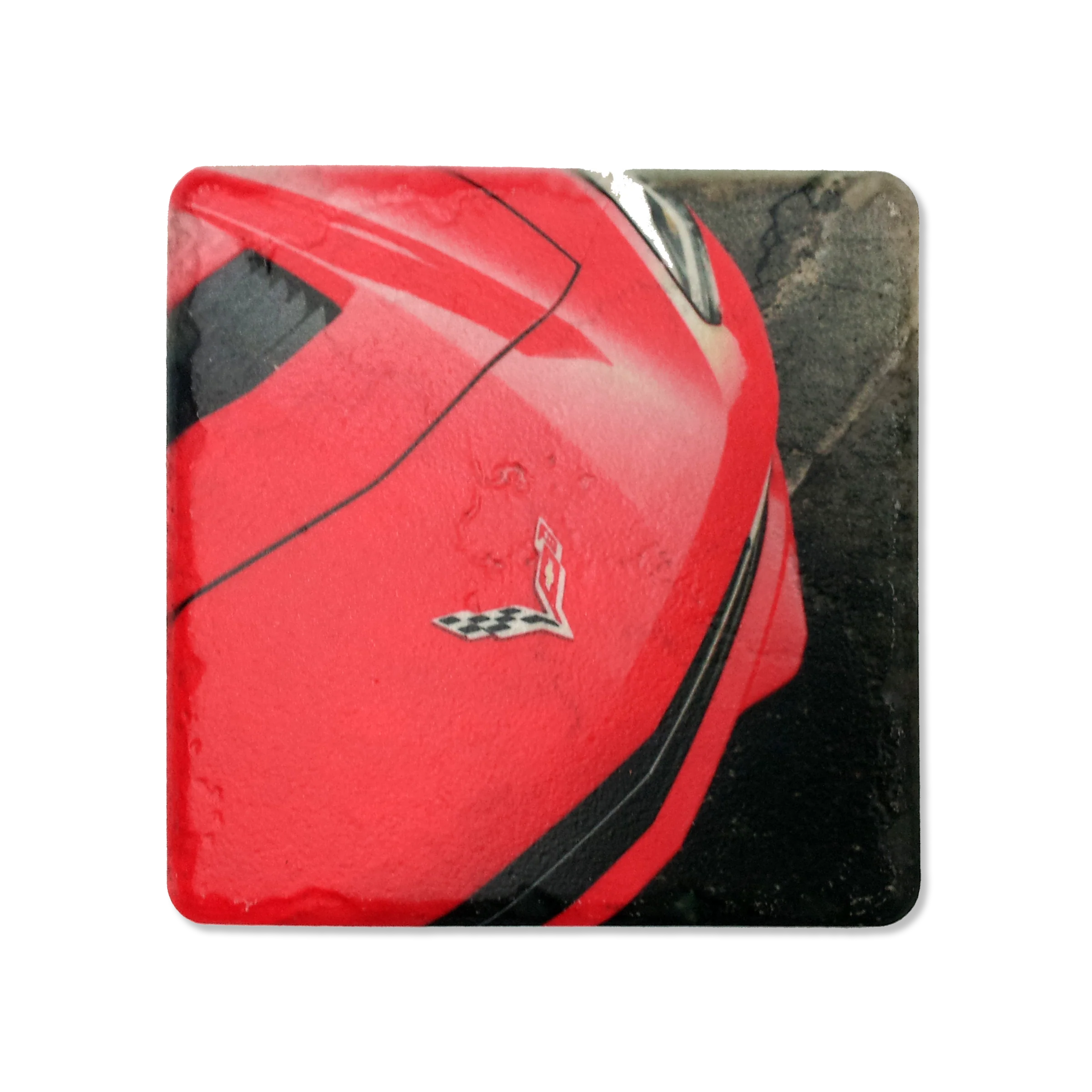 C7 Corvette Red Picture Stone Coaster