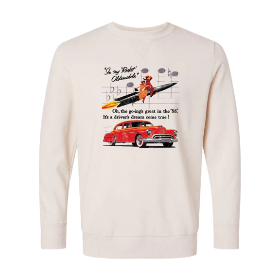 Oldsmobile 88 Rocket Unisex Vintage Wash Crewneck
