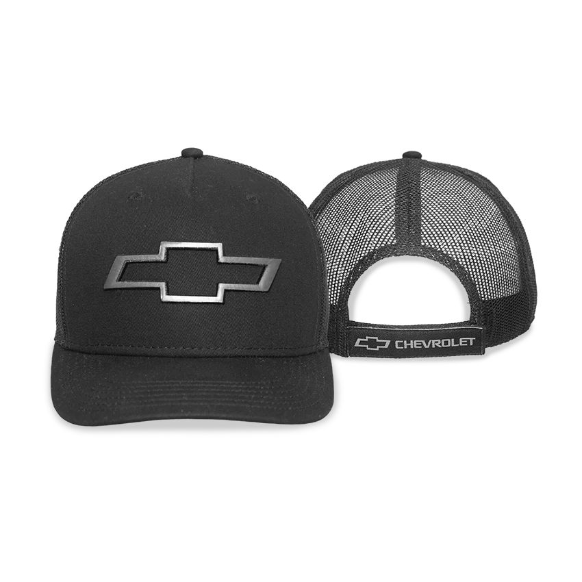 Chevrolet Black Mesh Back Iridescent Bowtie Cap