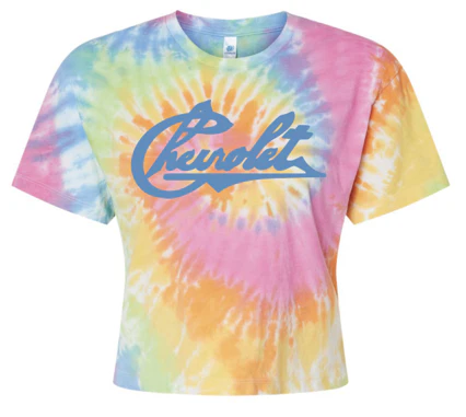 Chevrolet Women's Tie Dye Crop T-Shirt