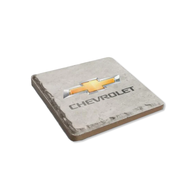 Chevy Logo Stone Tile Coaster Set (4 Pack) - Image 2