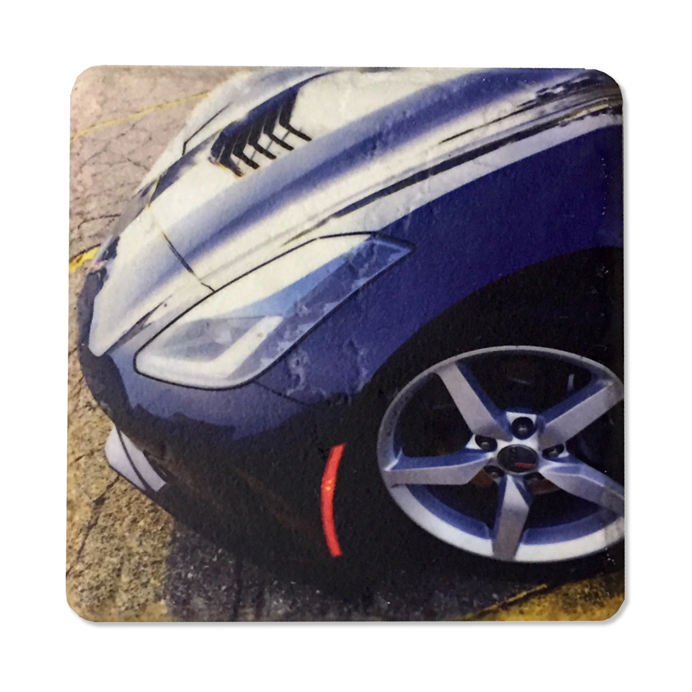 C7 Corvette Blue Picture Stone Coaster