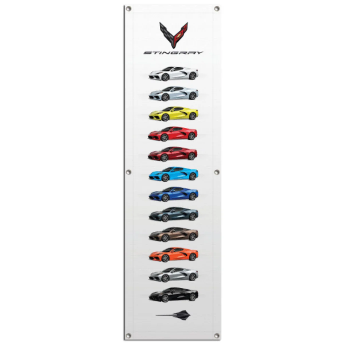 Corvette C8 Color Art Giant Garage Banner