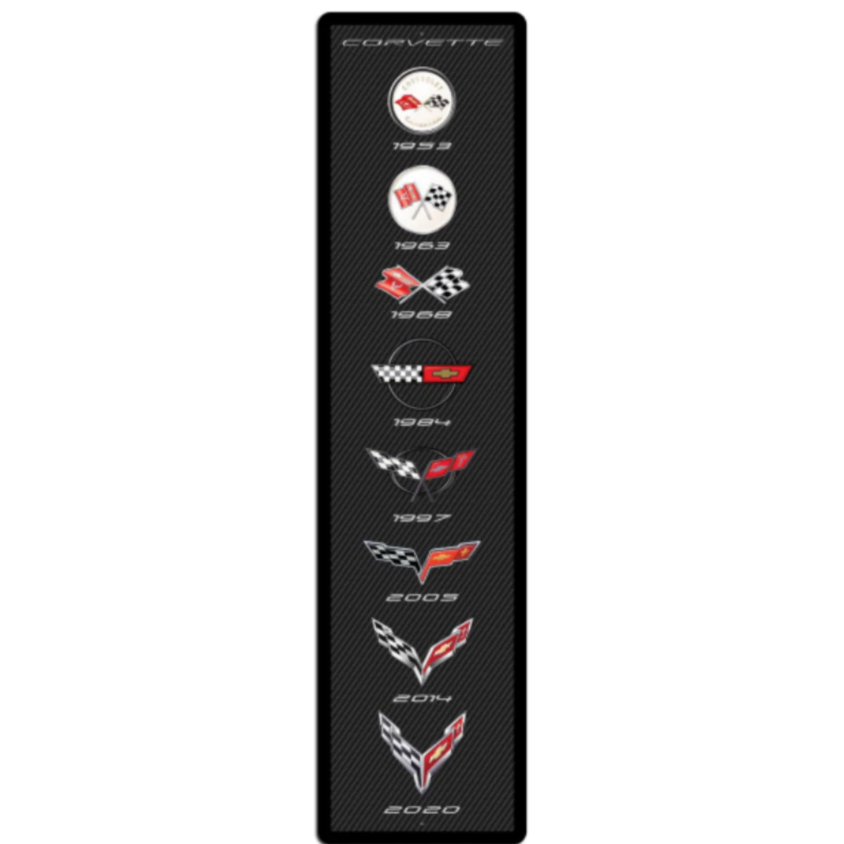 Corvette C8 Color Art Thick Aluminum Sign