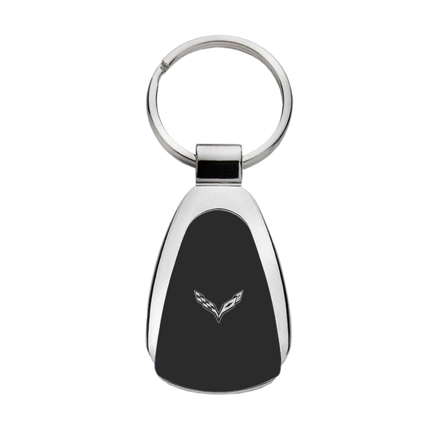 Corvette Chrome Tear Drop Keychain - Image 2