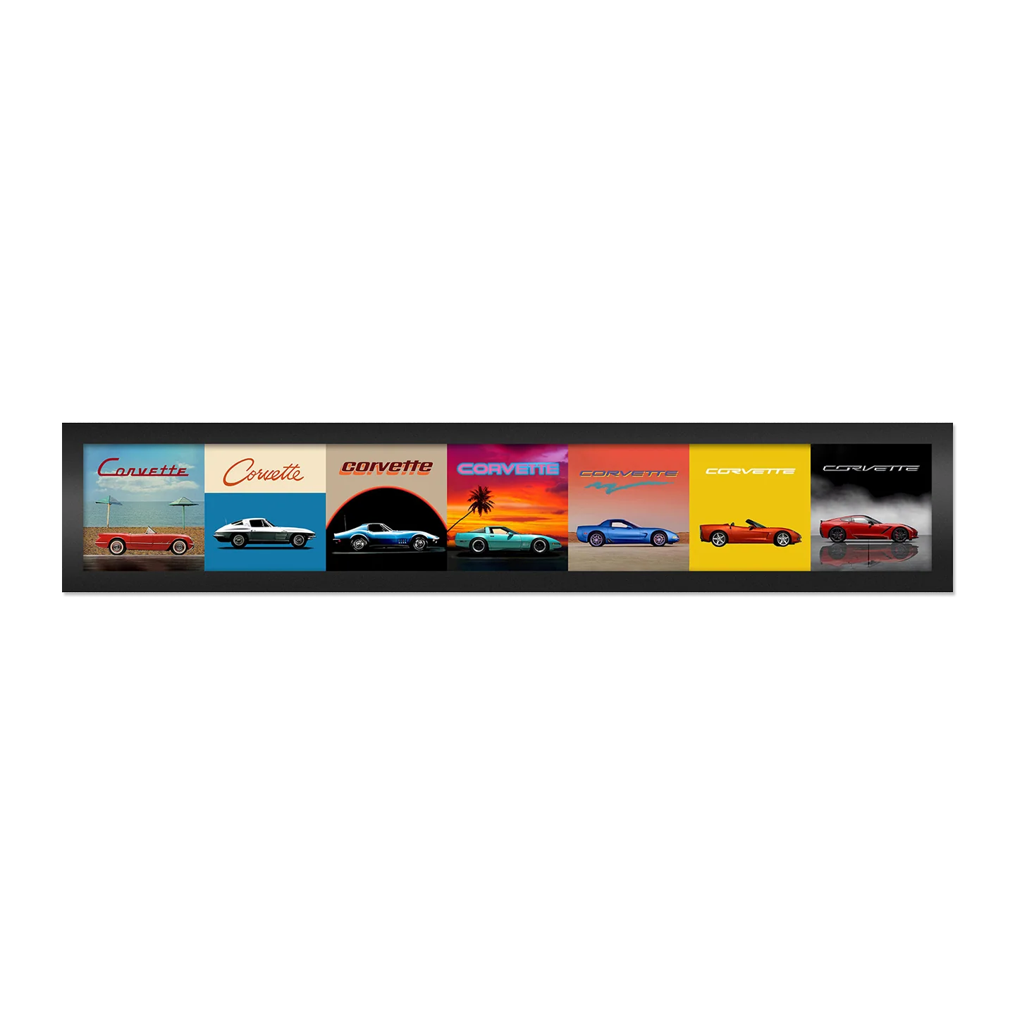 Corvette Decades Framed Canvas