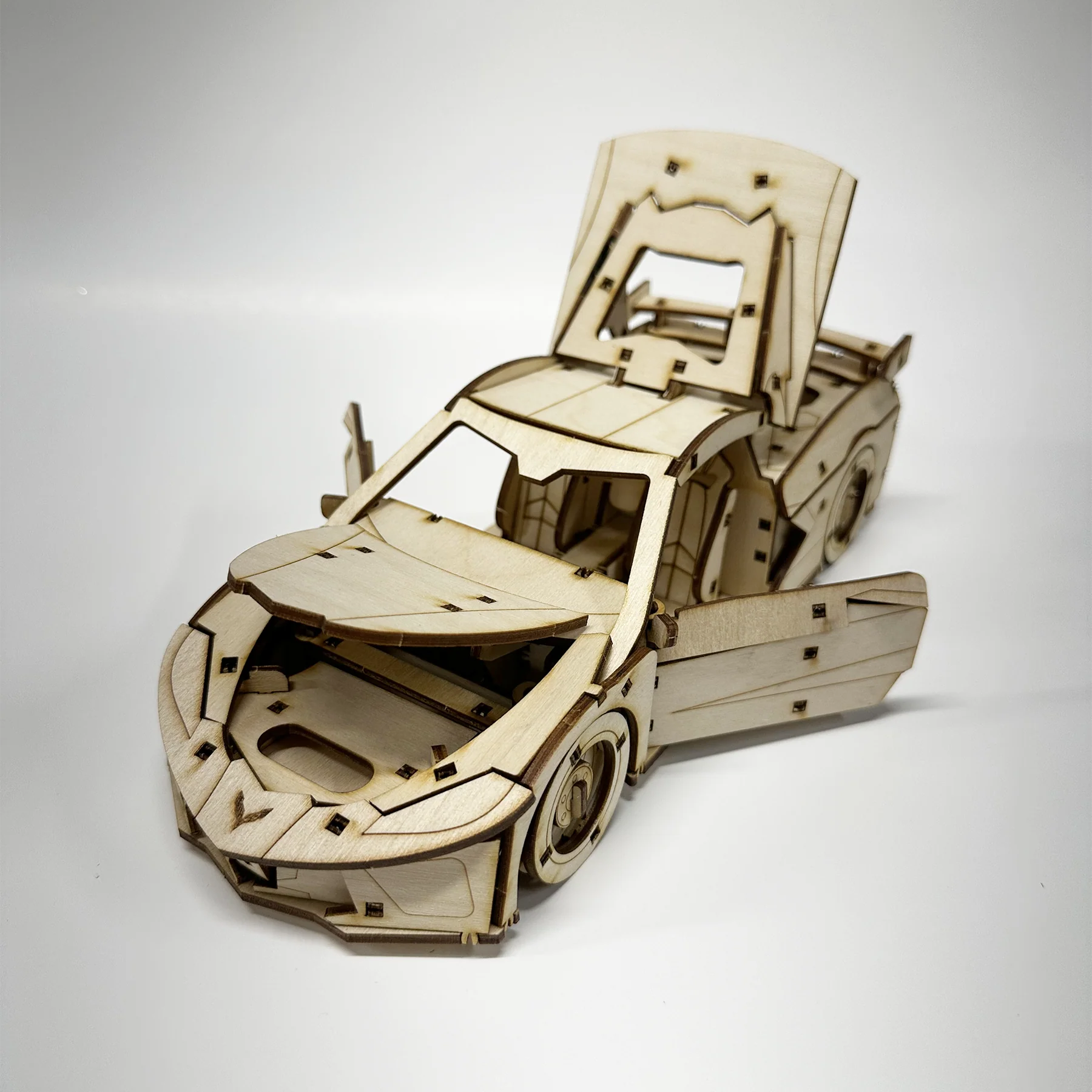 Corvette C8 Snap Together Wooden Model - Image 2