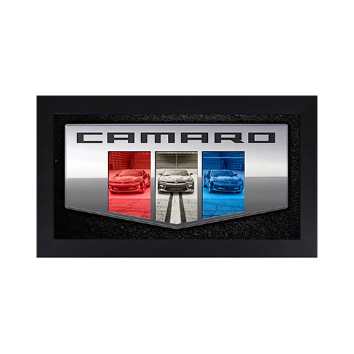Camaro Six Badge Triple Framed Canvas