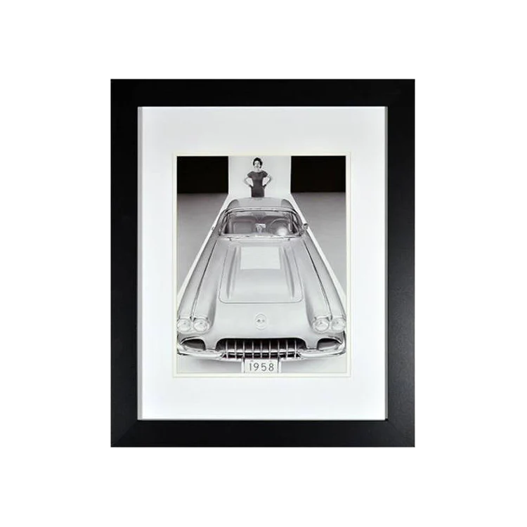 Framed Historic 1958 Corvette Print